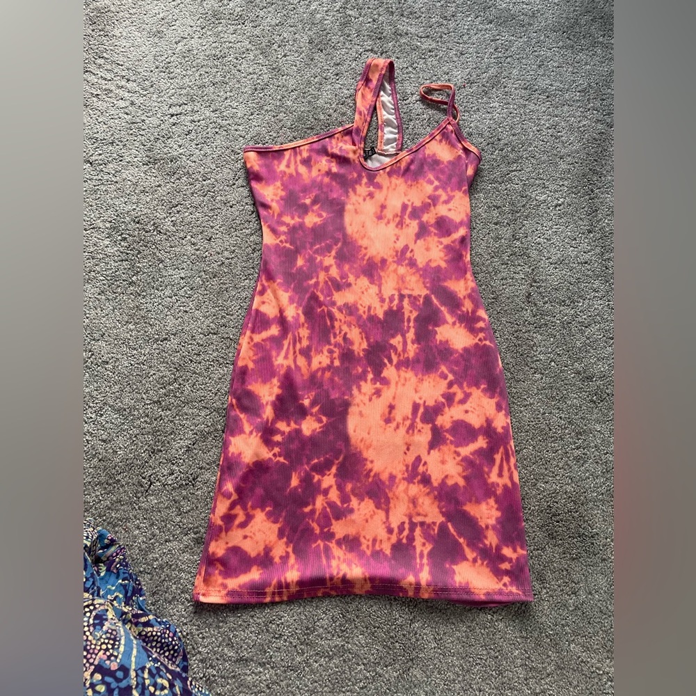 Pink and Orange Mini Summer Dress